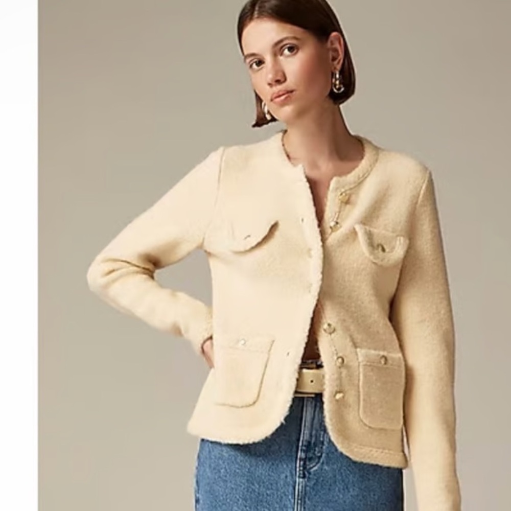 J. Crew Cream Cardigan Sweater